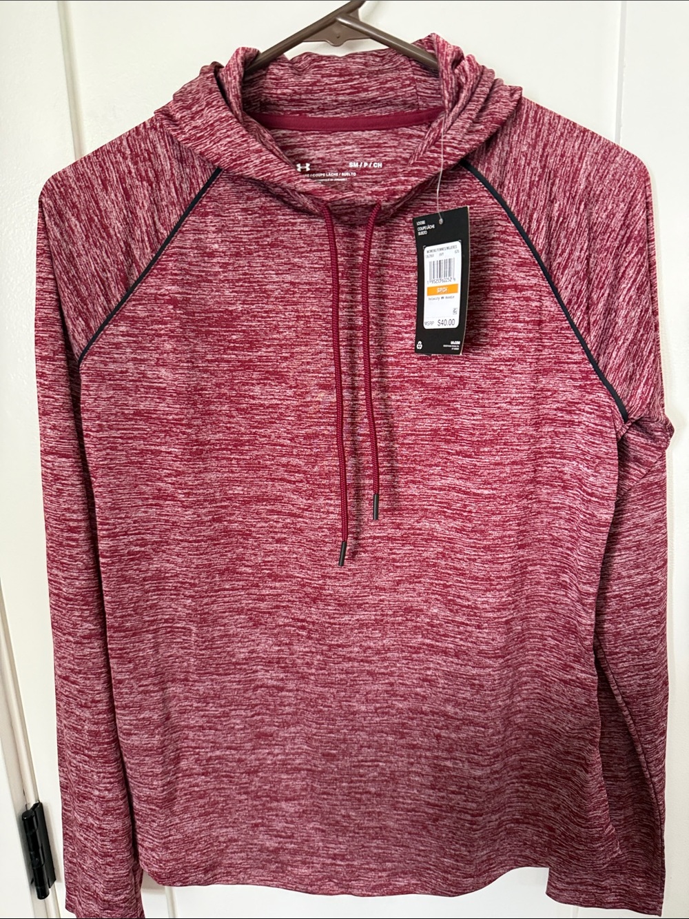 Under Armour Men's Marled Burgundy Crewneck Pullover
